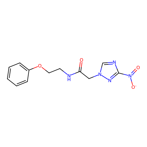 2-(3-Nitro-1H-1,2,4-triazol-1-yl)-N-(2-phenoxyethyl)acetamide structure