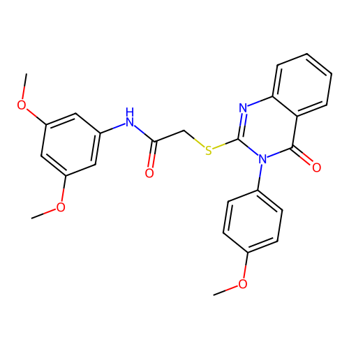 N-(3,5-dimethoxyphenyl)-2-{[3-(4-methoxyphenyl)-4-oxo-3,4-dihydroquinazolin-2-yl]sulfanyl}acetamide structure