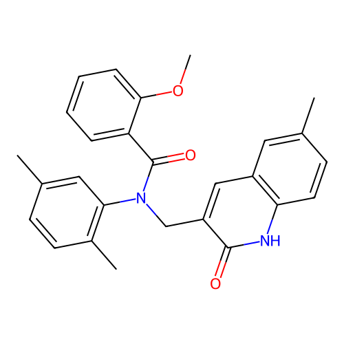 N-(2,5-dimethylphenyl)-2-methoxy-N-[(6-methyl-2-oxo-1H-quinolin-3-yl)methyl]benzamide structure