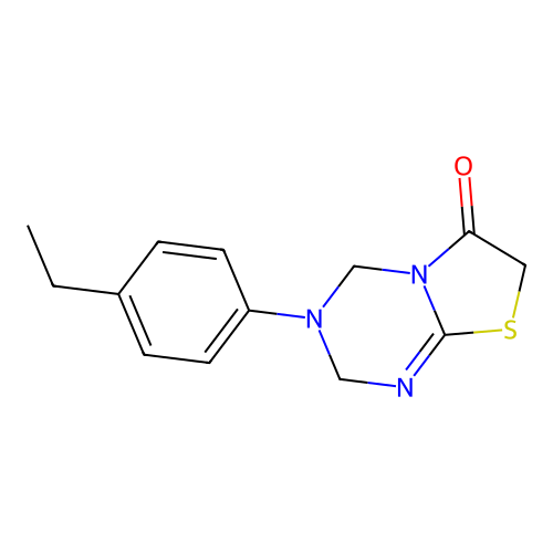 3-(4-ethylphenyl)-3,4-dihydro-2H-thiazolo[3,2-a][1,3,5]triazin-6(7H)-one structure