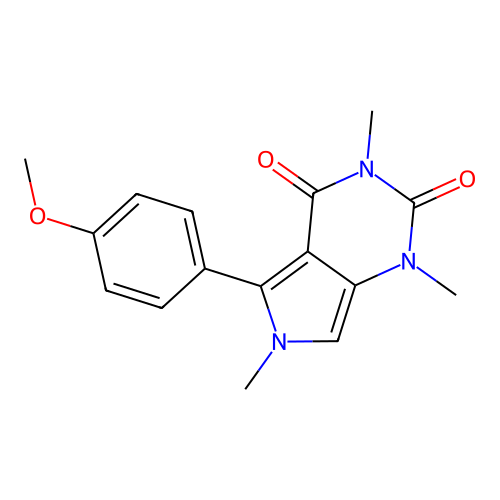 5-(4-methoxyphenyl)-1,3,6-trimethyl-1H-pyrrolo[3,4-d]pyrimidine-2,4(3H,6H)-dione structure
