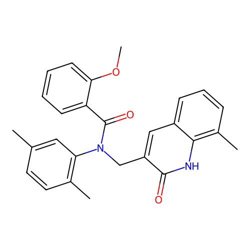 N-(2,5-dimethylphenyl)-2-methoxy-N-[(8-methyl-2-oxo-1H-quinolin-3-yl)methyl]benzamide structure