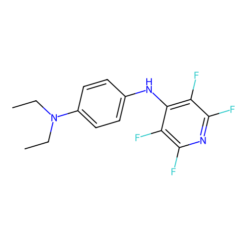 N,N-diethyl-N'-(2,3,5,6-tetrafluoropyridin-4-yl)benzene-1,4-diamine structure