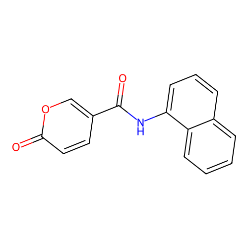 N-(naphthalen-1-yl)-2-oxo-2H-pyran-5-carboxamide structure