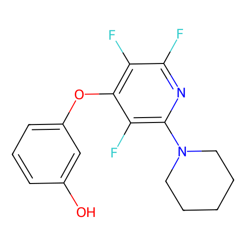3-{[2,3,5-Trifluoro-6-(piperidin-1-YL)pyridin-4-YL]oxy}phenol structure