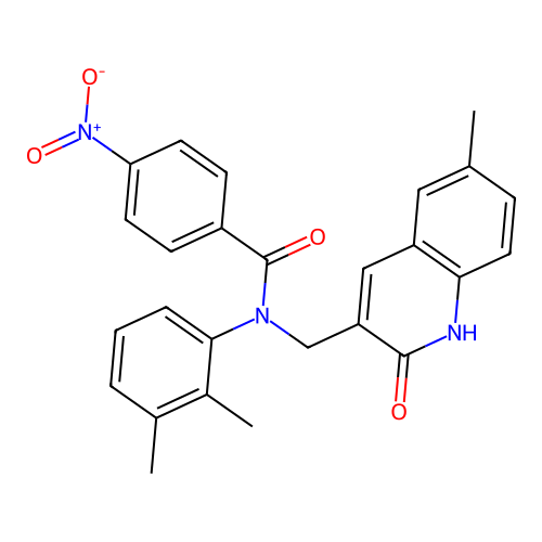 N-(2,3-dimethylphenyl)-N-((2-hydroxy-6-methylquinolin-3-yl)methyl)-4-nitrobenzamide structure