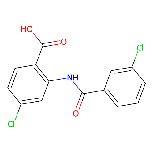 4-Chloro-2-(3-chlorobenzoylamino)benzoic acid structure