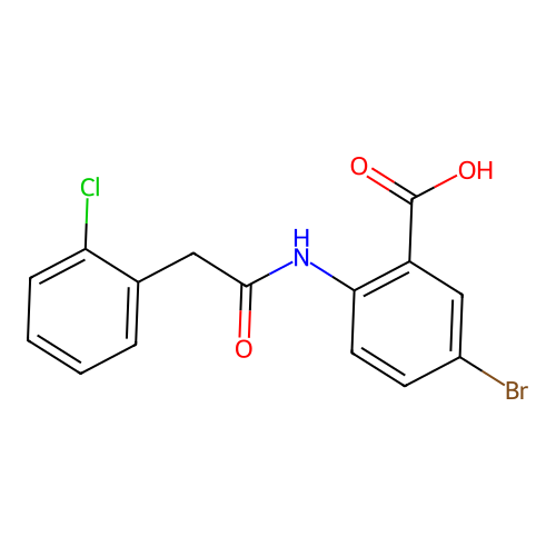 5-Bromo-2-{[(2-chlorophenyl)acetyl]amino}benzoic acid structure