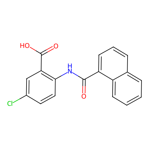 2-(1-Naphthamido)-5-chlorobenzoic acid structure