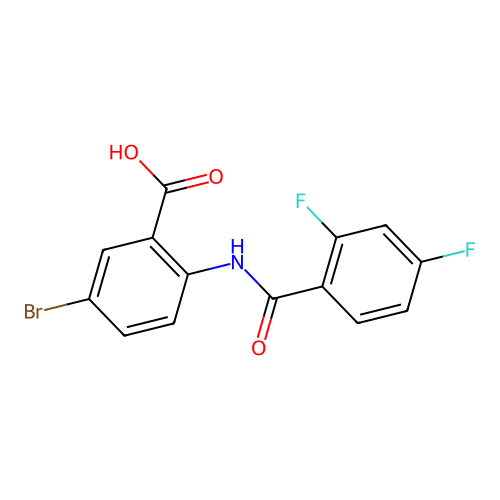 5-Bromo-2-(2,4-difluoro-benzoylamino)-benzoic acid structure