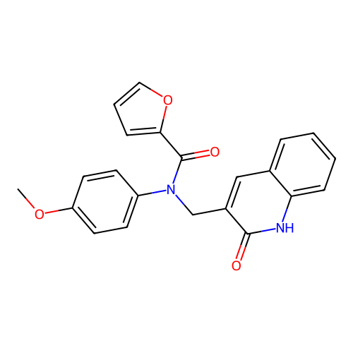 N-(4-methoxyphenyl)-N-[(2-oxo-1H-quinolin-3-yl)methyl]furan-2-carboxamide structure