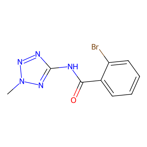 2-bromo-N-(2-methyltetrazol-5-yl)benzamide structure