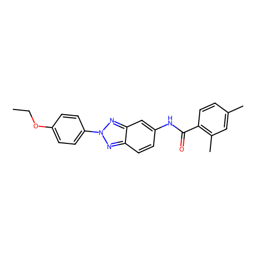 N-[2-(4-ethoxyphenyl)-2H-benzotriazol-5-yl]-2,4-dimethylbenzamide structure