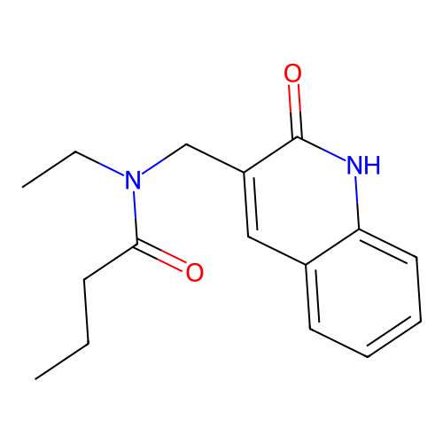 N-ethyl-N-[(2-oxo-1,2-dihydroquinolin-3-yl)methyl]butanamide structure