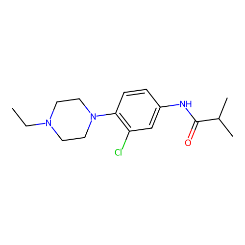 N-[3-Chloro-4-(4-ethyl-piperazin-1-yl)-phenyl]-isobutyramide structure