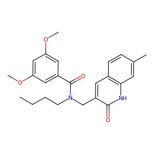 N-butyl-N-((2-hydroxy-7-methylquinolin-3-yl)methyl)-3,5-dimethoxybenzamide structure
