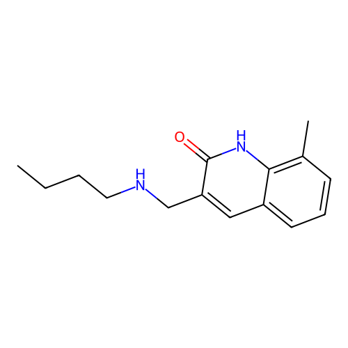 3-[(butylamino)methyl]-8-methylquinolin-2(1H)-one structure
