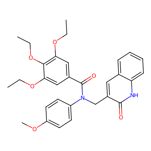 3,4,5-triethoxy-N-((2-hydroxyquinolin-3-yl)methyl)-N-(4-methoxyphenyl)benzamide structure