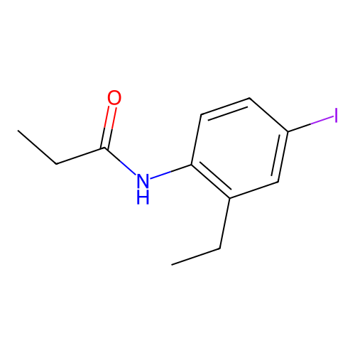 N-(2-ethyl-4-iodophenyl)propanamide structure