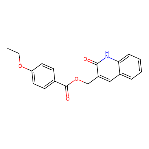 (2-oxo-1H-quinolin-3-yl)methyl 4-ethoxybenzoate structure