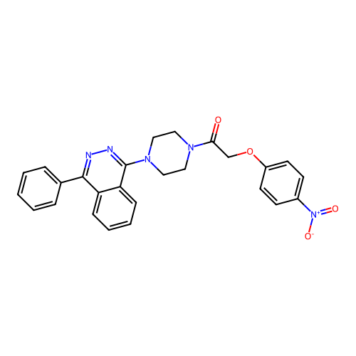 2-(4-Nitrophenoxy)-1-[4-(4-phenylphthalazin-1-yl)piperazin-1-yl]ethanone structure