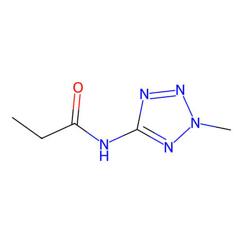 N-(2-methyl-2H-tetrazol-5-yl)propanamide structure