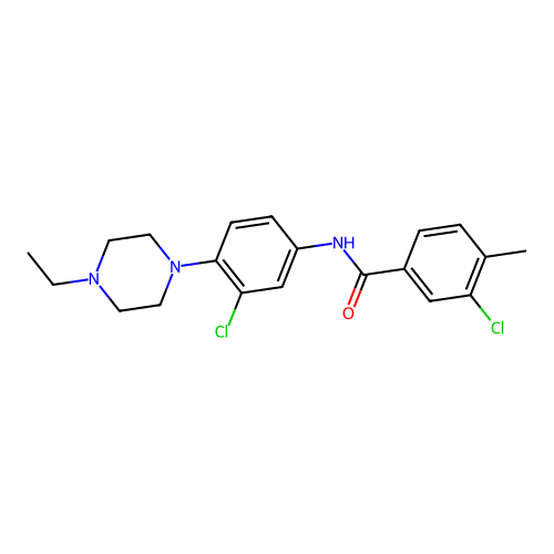 3-chloro-N-[3-chloro-4-(4-ethylpiperazin-1-yl)phenyl]-4-methylbenzamide structure