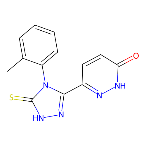 3-[4-(2-methylphenyl)-5-sulfanylidene-1H-1,2,4-triazol-3-yl]-1H-pyridazin-6-one structure