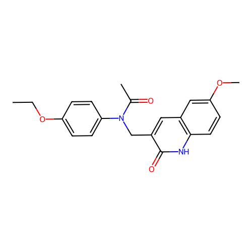 N-(4-ethoxyphenyl)-N-[(6-methoxy-2-oxo-1H-quinolin-3-yl)methyl]acetamide structure