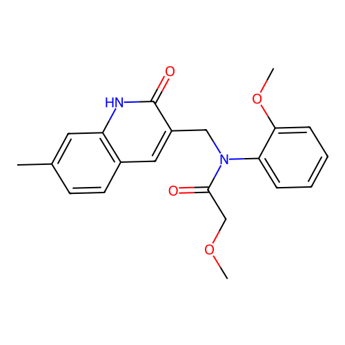 N-((2-hydroxy-7-methylquinolin-3-yl)methyl)-2-methoxy-N-(2-methoxyphenyl)acetamide structure