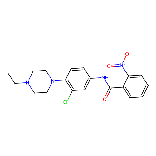 N-[3-chloro-4-(4-ethylpiperazin-1-yl)phenyl]-2-nitrobenzamide structure