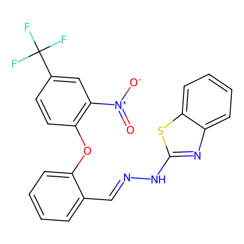 C21H13F3N4O3S structure