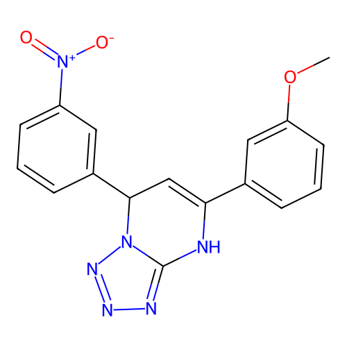 5-(3-Methoxyphenyl)-7-(3-nitrophenyl)-4,7-dihydrotetrazolo[1,5-a]pyrimidine structure