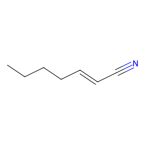 (E)-hept-2-enenitrile structure