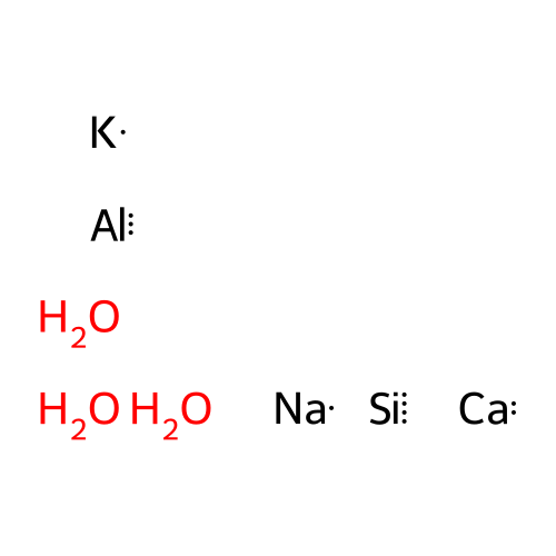 Clinoptilolite ((K0-1Na0-1Ca0-0.5)6(Al6Si30O72).20H2O) structure