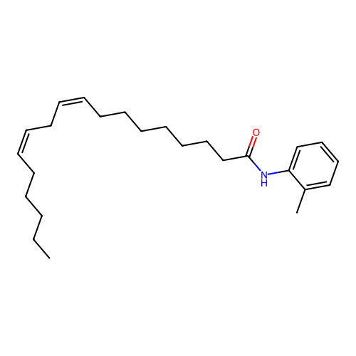 9,12-Octadecadienamide, N-(2-methylphenyl)-, (Z,Z)- structure
