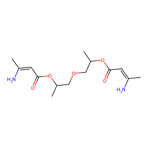 2-Butenoic acid, 3-amino-, oxybis(methyl-2,1-ethanediyl) ester structure