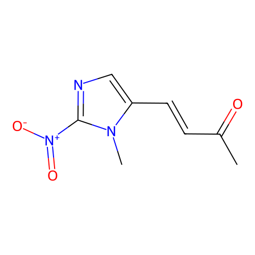1H-Imidazole, 5-(2-acetylvinyl)-1-methyl-2-nitro- structure