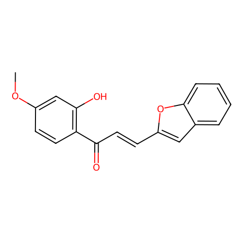 (2E)-3-(1-Benzofuran-2-YL)-1-(2-hydroxy-4-methoxyphenyl)prop-2-EN-1-one structure