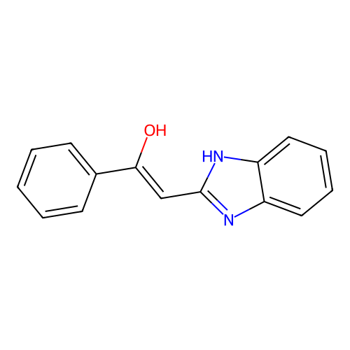 2-(1H-benzimidazol-2-yl)-1-phenylethenol structure