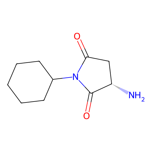 (3S)-3-amino-1-cyclohexylpyrrolidine-2,5-dione structure