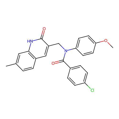 4-chloro-N-((2-hydroxy-7-methylquinolin-3-yl)methyl)-N-(4-methoxyphenyl)benzamide structure