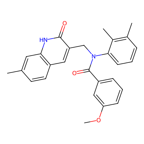 N-(2,3-dimethylphenyl)-3-methoxy-N-[(7-methyl-2-oxo-1H-quinolin-3-yl)methyl]benzamide structure