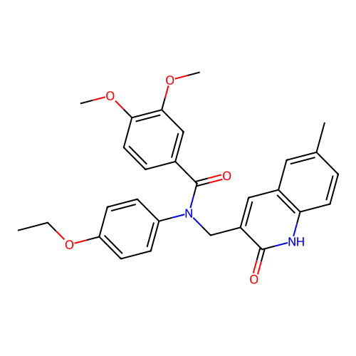 N-(4-ethoxyphenyl)-3,4-dimethoxy-N-[(6-methyl-2-oxo-1H-quinolin-3-yl)methyl]benzamide structure