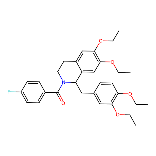 (1-(3,4-diethoxybenzyl)-6,7-diethoxy-3,4-dihydroisoquinolin-2(1H)-yl)(4-fluorophenyl)methanone structure