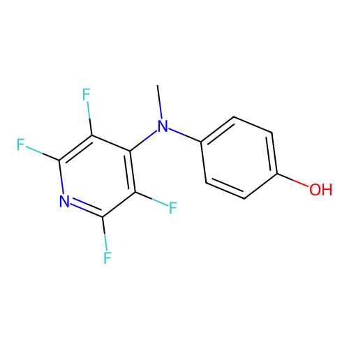 4-[Methyl(2,3,5,6-tetrafluoropyridin-4-yl)amino]phenol structure