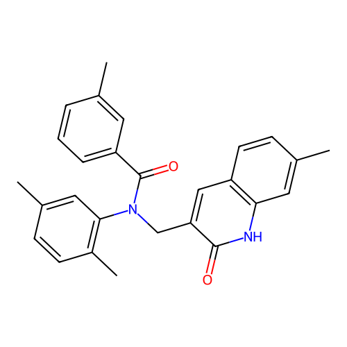 N-(2,5-dimethylphenyl)-N-((2-hydroxy-7-methylquinolin-3-yl)methyl)-3-methylbenzamide structure