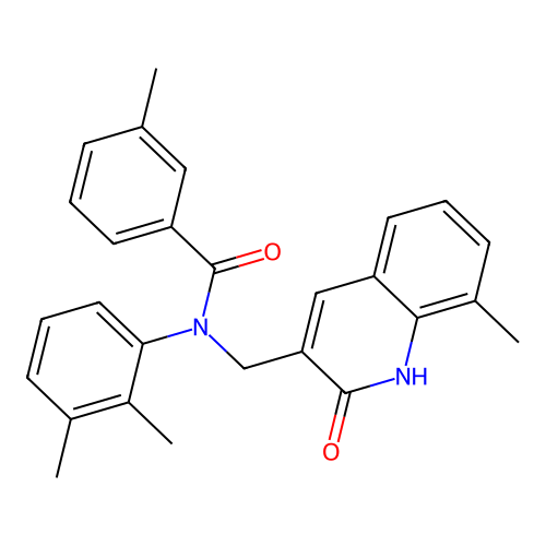N-(2,3-dimethylphenyl)-N-((2-hydroxy-8-methylquinolin-3-yl)methyl)-3-methylbenzamide structure