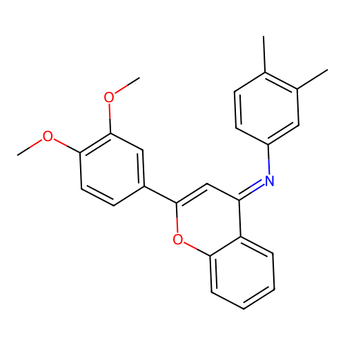 (E)-N-(2-(3,4-dimethoxyphenyl)-4H-chromen-4-ylidene)-3,4-dimethylaniline structure