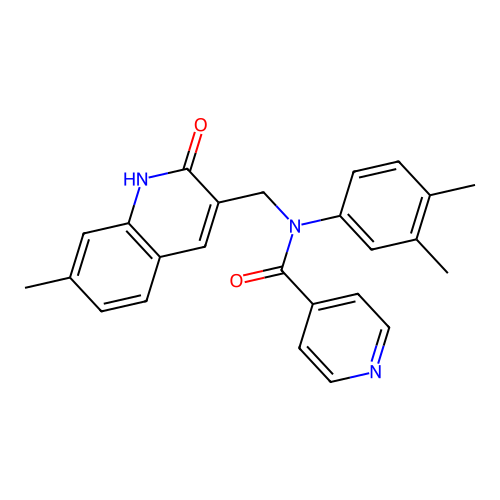 N-(3,4-dimethylphenyl)-N-((2-hydroxy-7-methylquinolin-3-yl)methyl)isonicotinamide structure